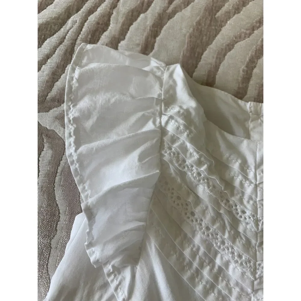 OshKosh B'gosh Toddler Girls' Cotton Pintuck Tiered White Dress 2T